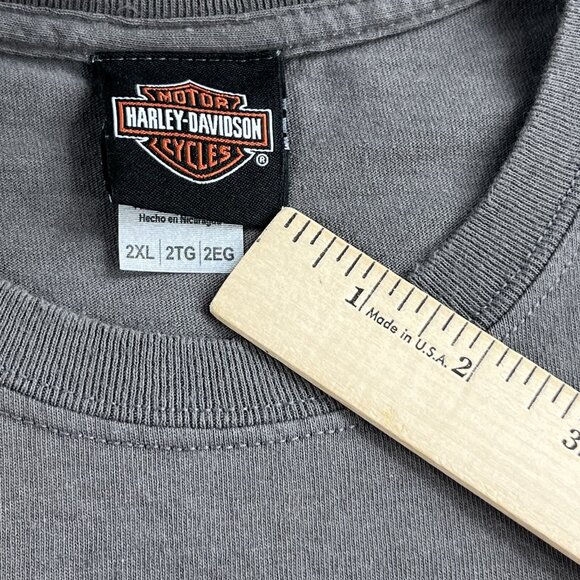 Harley Davidson Shirt  Mens 2XL Gray Pikes Peak Colorado Springs Soaring Eagle - Picture 3 of 9